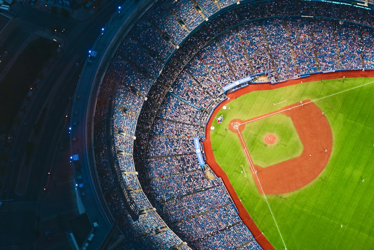 baseball game crowd stadium