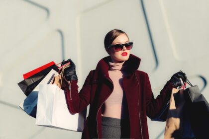 Luxury designer handbags and accessories displayed elegantly