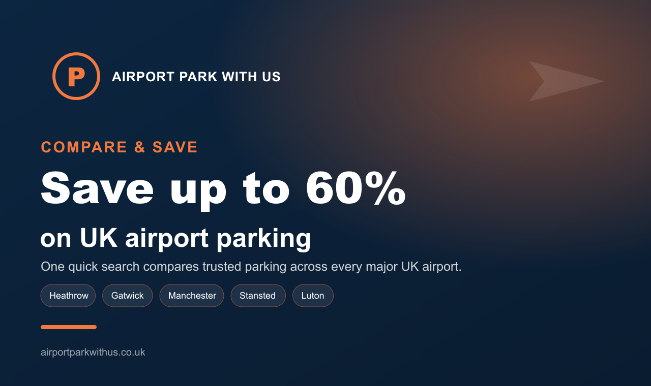 Compare and save up to 60% on UK airport parking