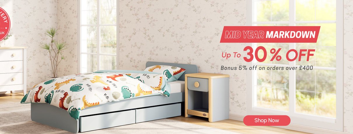 Boori UK baby and kids furniture - beautiful nursery room setup