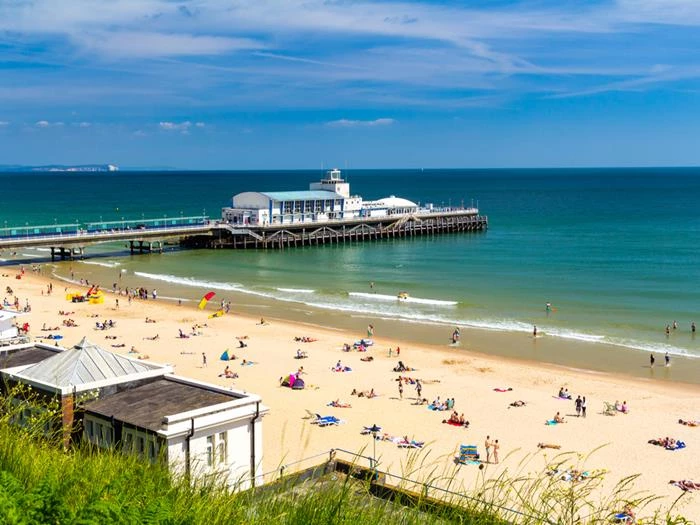 Bournemouth Pier and beach on a south coast break