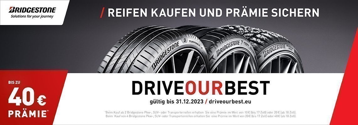 Bridgestone Reifenprofil in Nahaufnahme