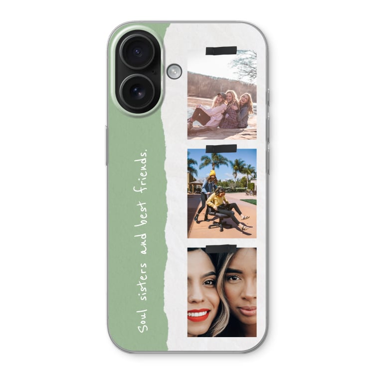 Custom transparent phone case with a floral print