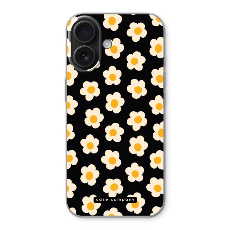 Black phone case showing a photo collage print