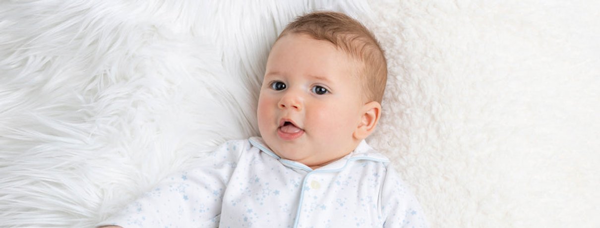 Emile et Rose traditional baby boy outfit in pale blue