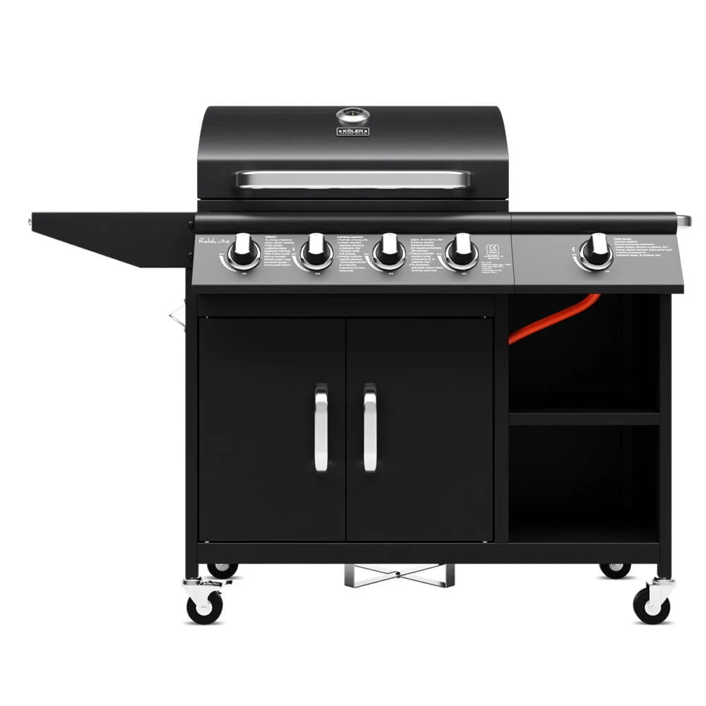 KOLER grill gazowy V3 Black - trzypalnikowy grill ze stali nierdzewnej