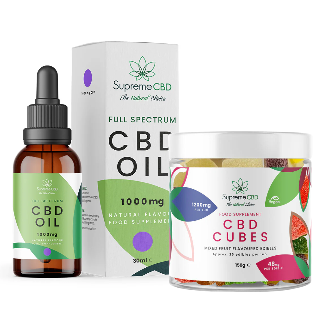 Supreme CBD intro bundle oil and gummies