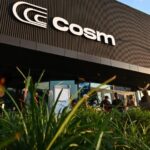 The exterior of the new Cosm Atlanta venue at Centennial Yards