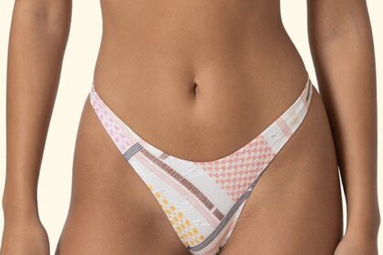 F**K printed underwire bikini in bold summer pattern, front view