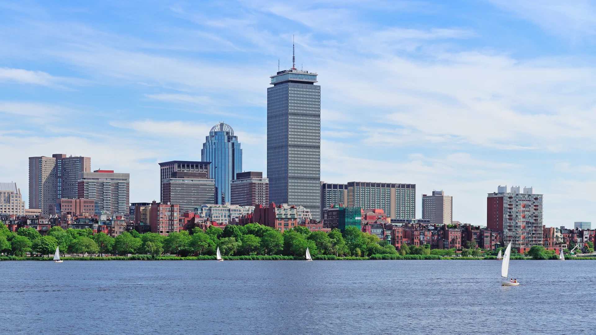 Boston Skyline vom Prudential Tower aus gesehen