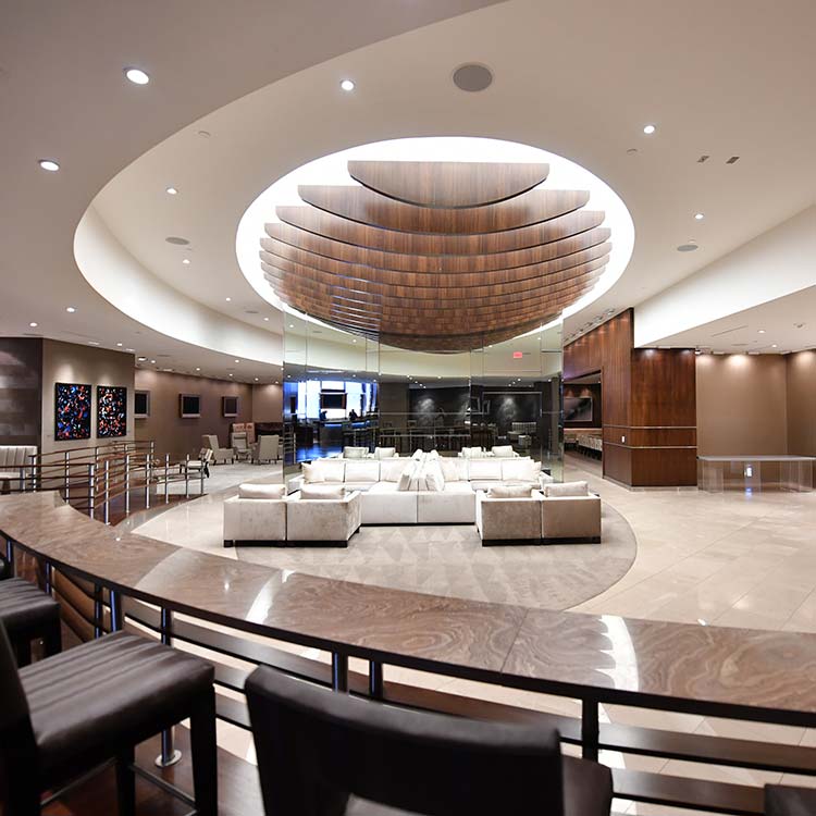 Interior area featured on the Owner's Experience at AT&T Stadium