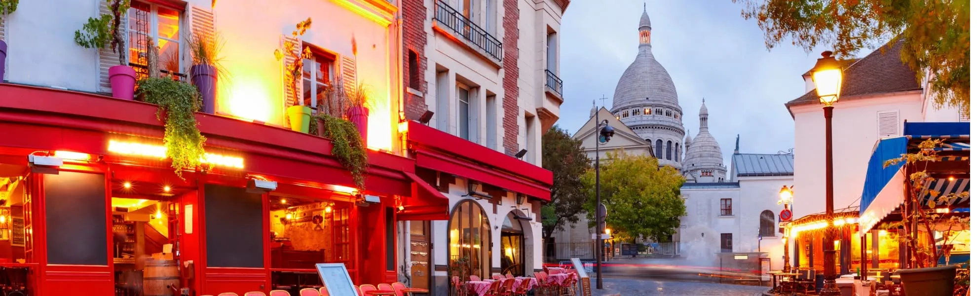 Veduta di Montmartre a Parigi durante un viaggio