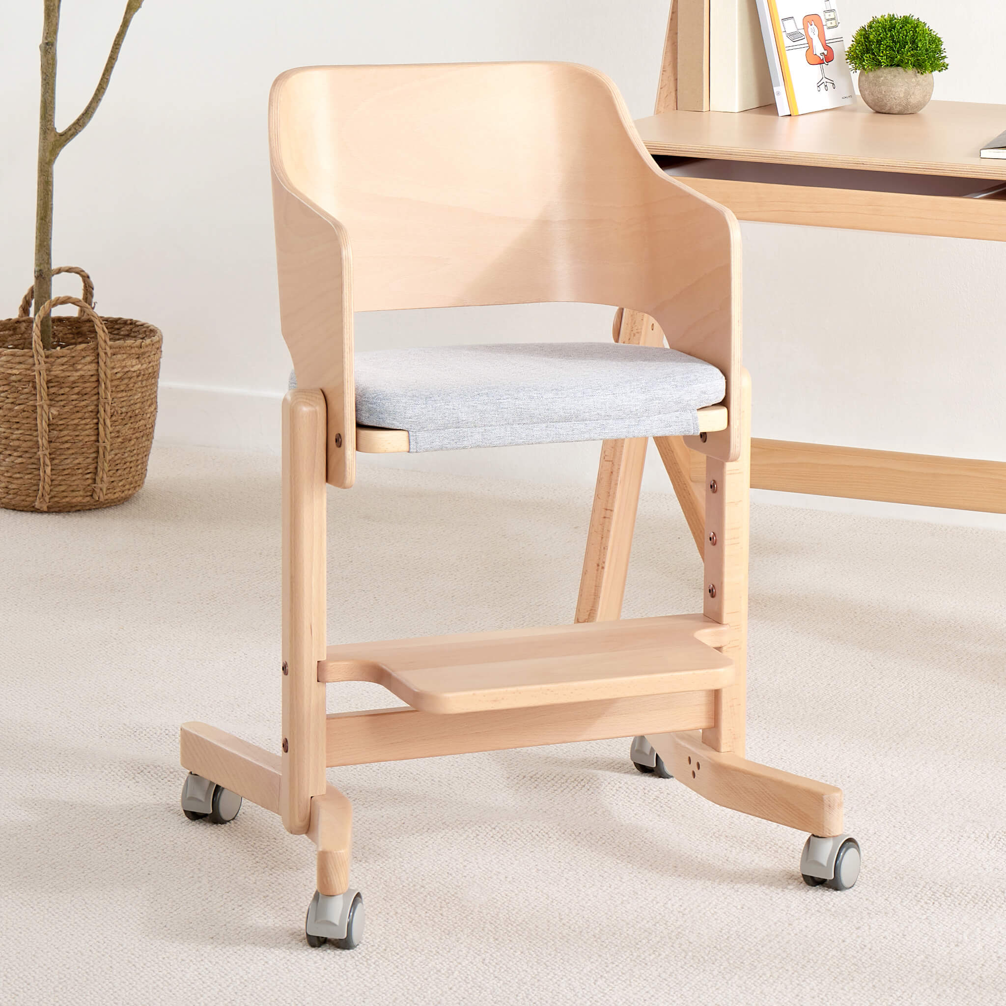 Boori Elite Study Chair with cushion in a study space