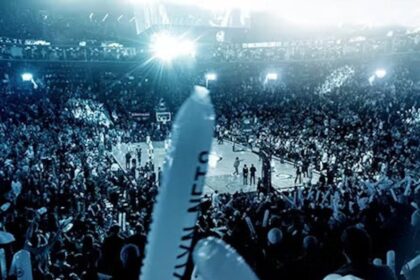 Brooklyn Nets basketball action image used on the Ticketmaster team page