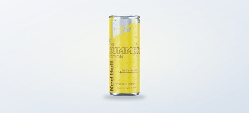 Dose Red Bull Edition Sudachi Lime 2026 vor hellem Hintergrund