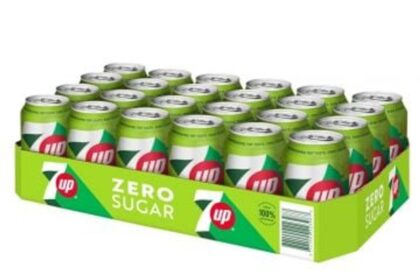 Seven Up Zero Sugar Getränkedosen
