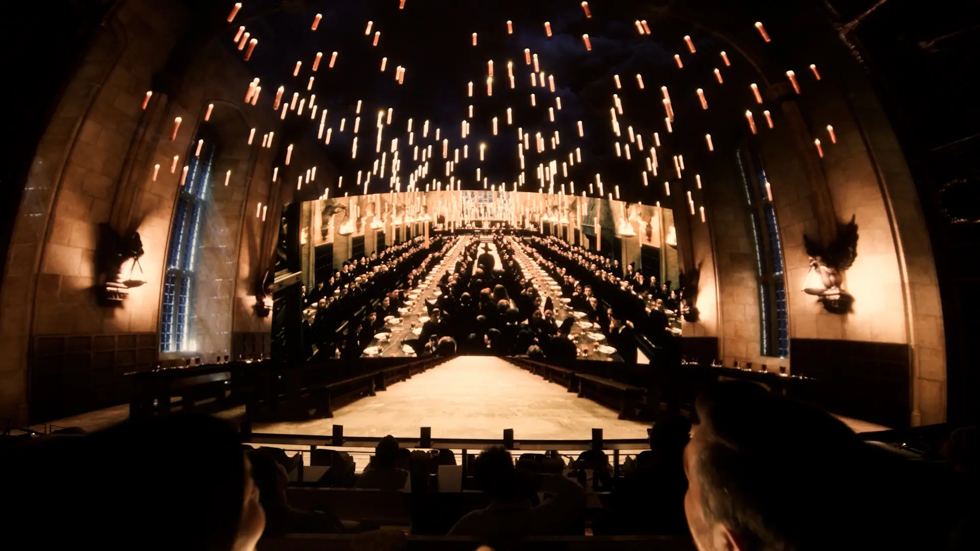 Harry Potter shared-reality scene glowing across a Cosm Dome