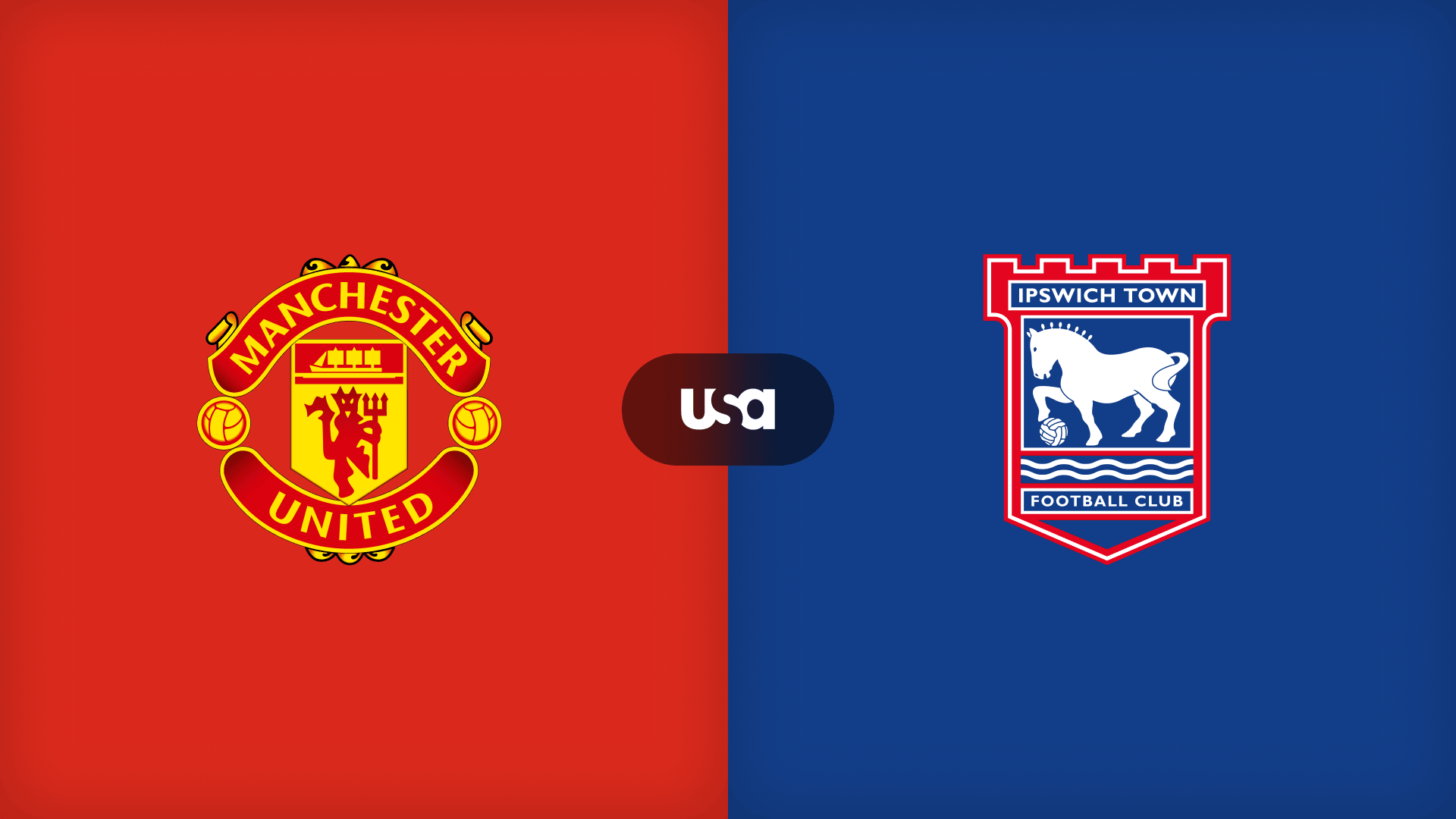 Manchester United versus Ipswich Town event artwork for Cosm Los Angeles