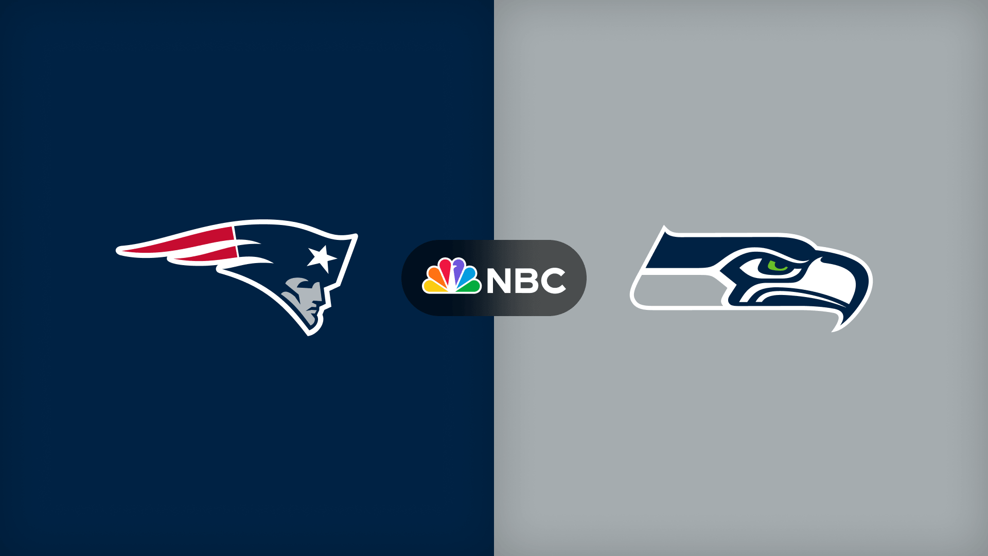 NFL Patriots versus Seahawks event artwork for Cosm Los Angeles