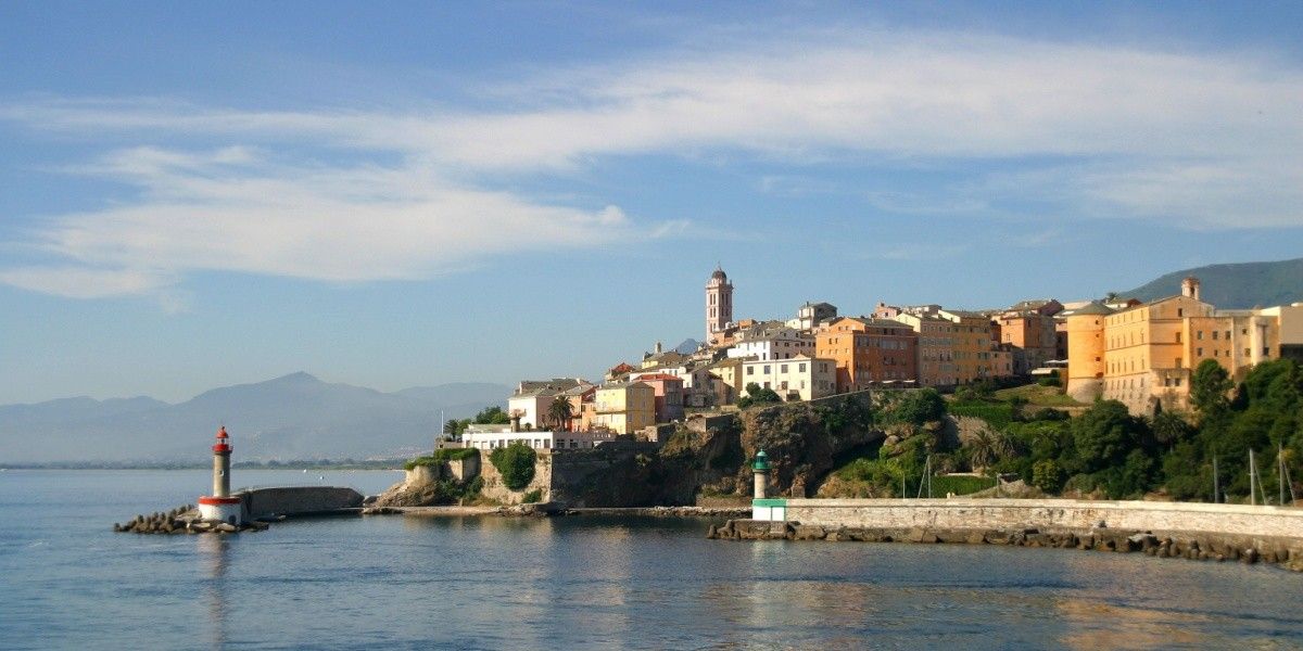 Bastia town and port on the coast of Corsica