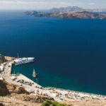 Ferry approaching Athinios port on Santorini