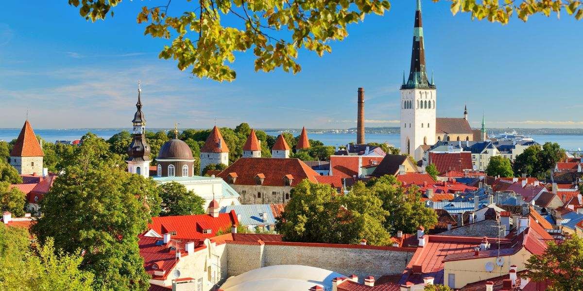 Tallinn old town skyline