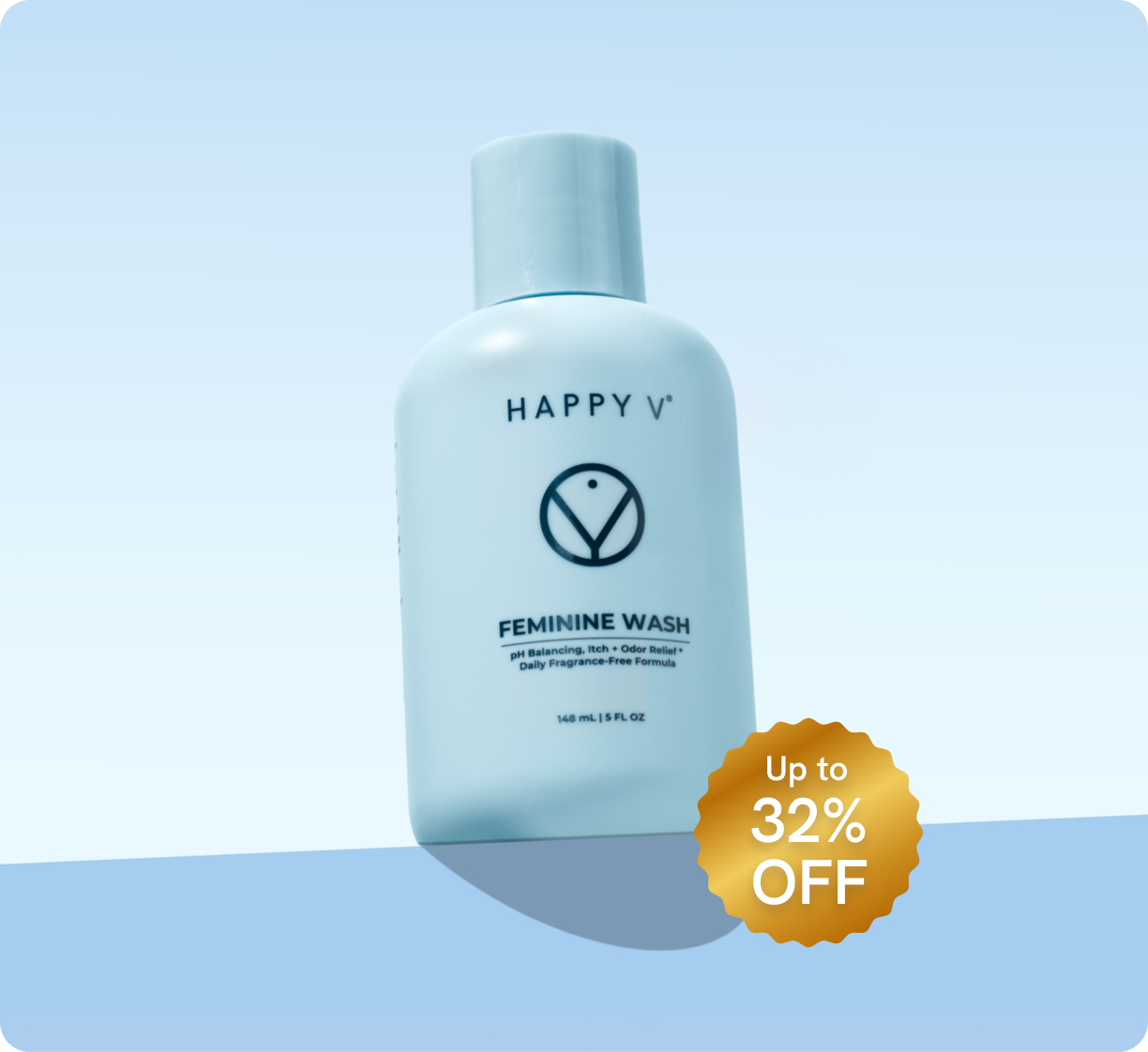Happy V Feminine Wash bottle