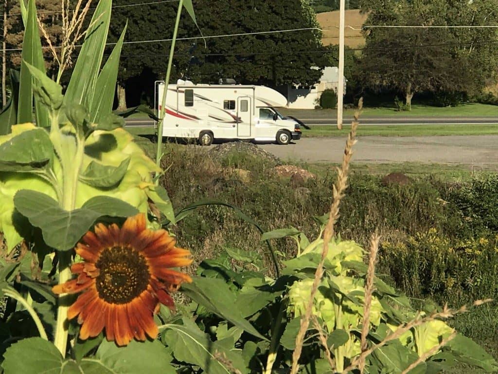 Collage of RV stays at Harvest Hosts locations
