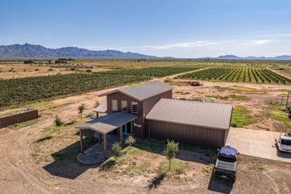 Winery building and vineyard at a Harvest Hosts location in Arizona