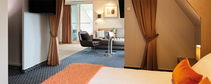 Premium suite with private balcony aboard W.B. Yeats