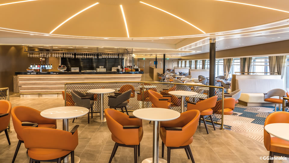 The Maud Gonne Bar and Lounge aboard W.B. Yeats