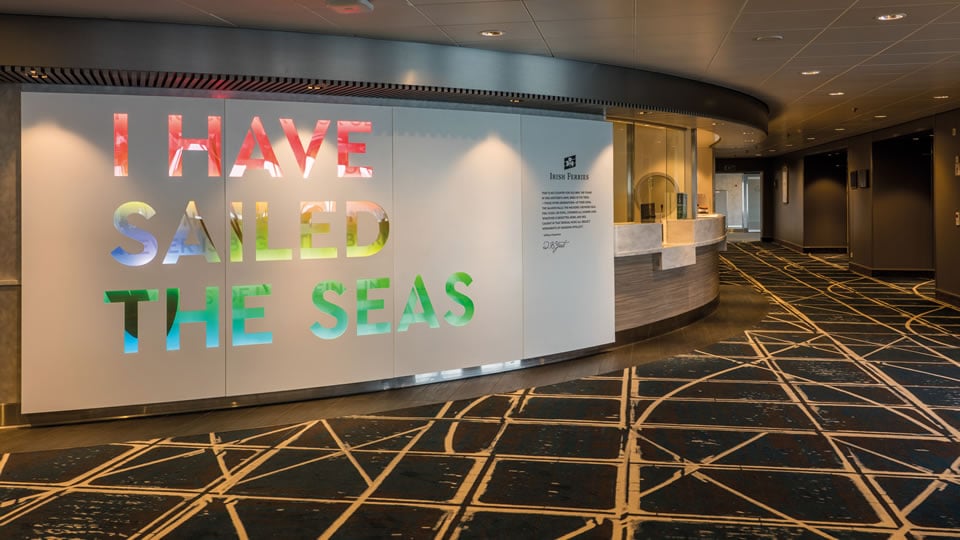 Reception area aboard W.B. Yeats
