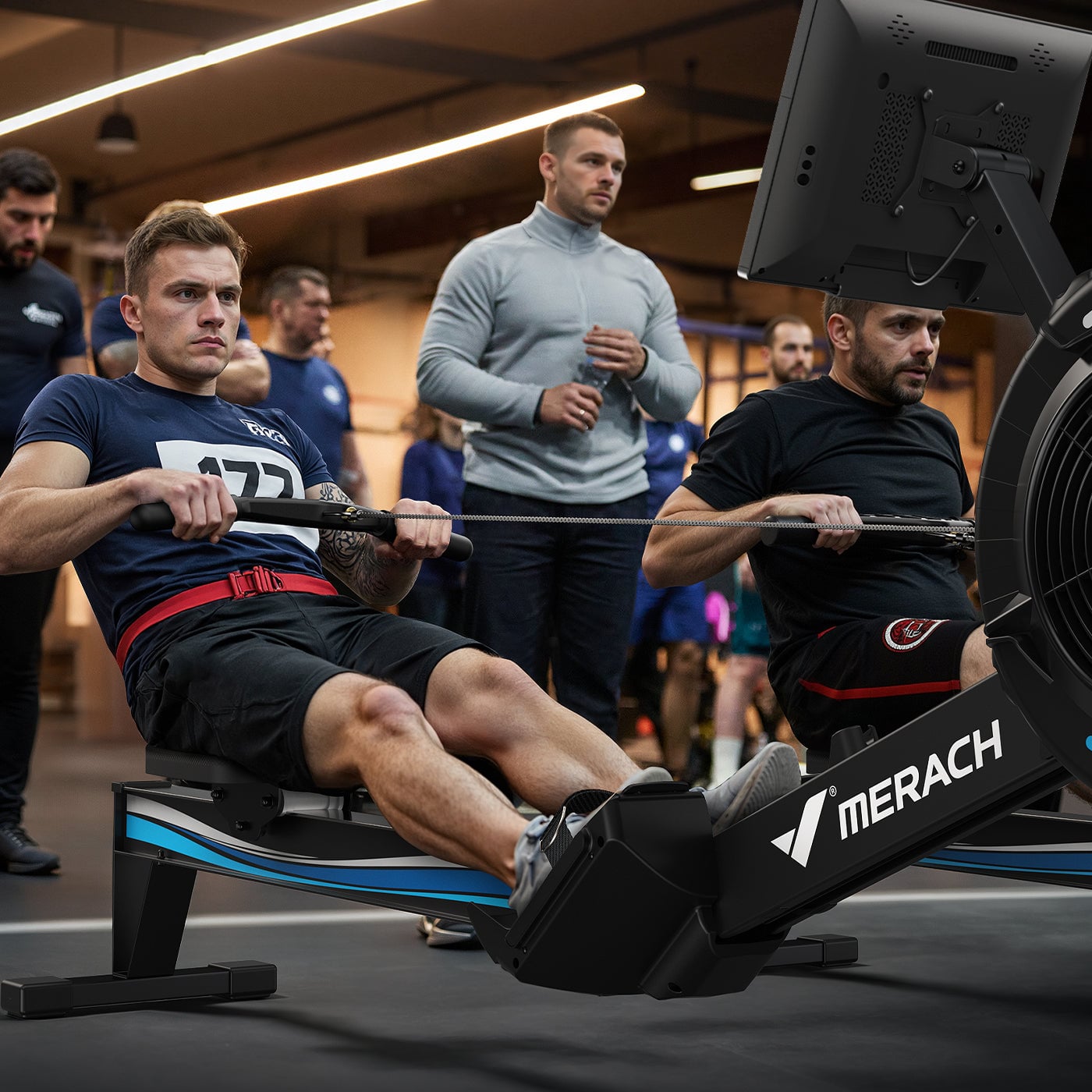 Folded Merach rowing machine