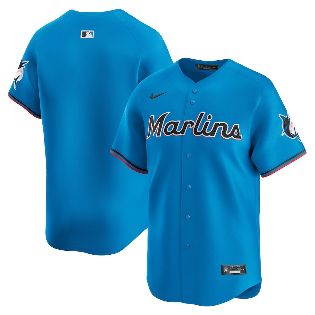 Men's Miami Marlins Nike Blue Limited Jersey