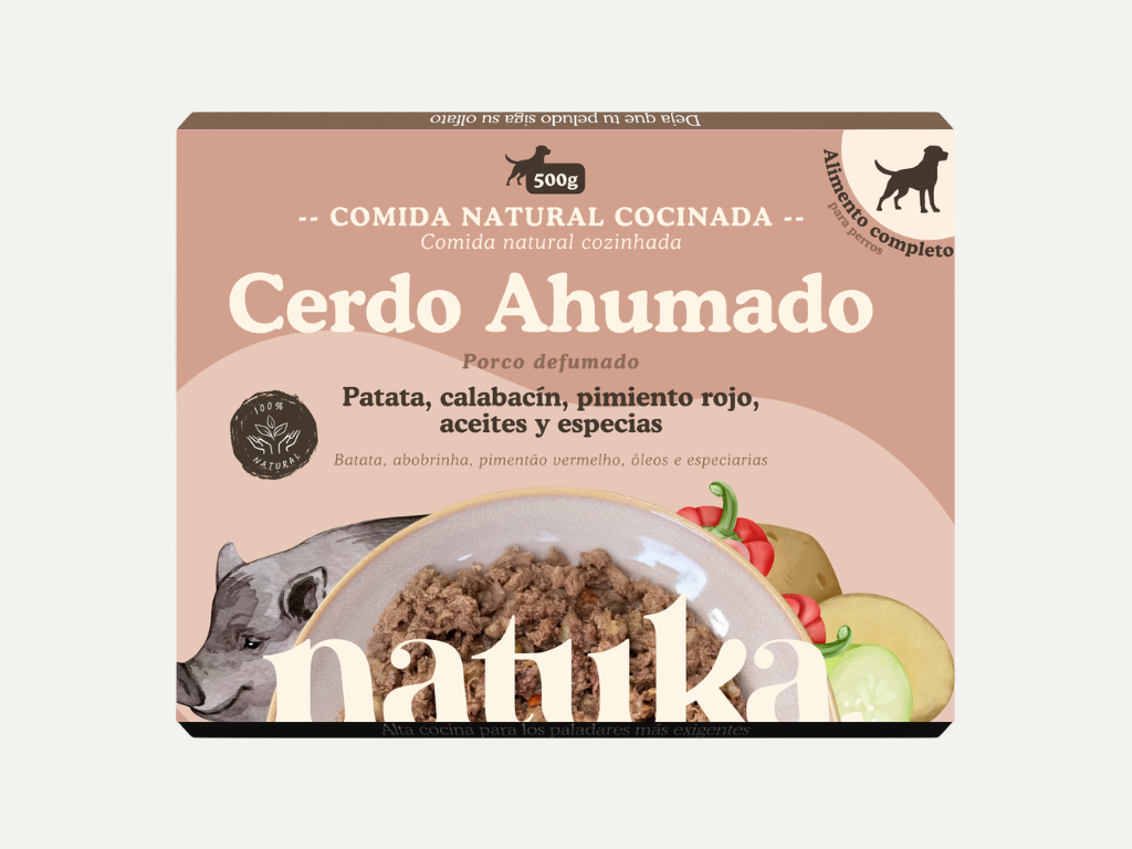 Menú cocinado de cerdo ahumado Natuka