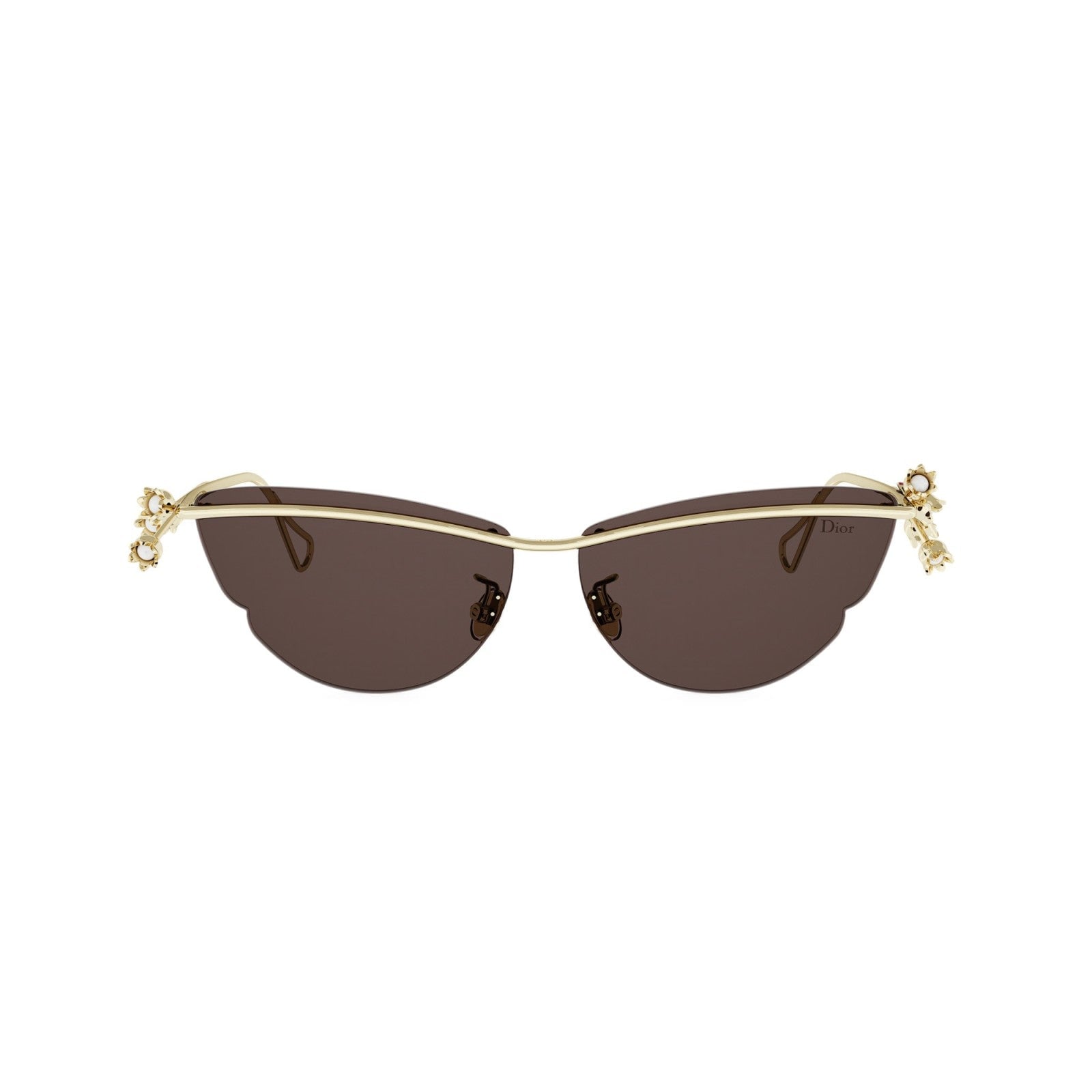 Lentes de sol Dior CD40269U dorados sobre fondo claro