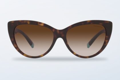 Lentes de sol Tiffany TF4196 color habana sobre fondo claro
