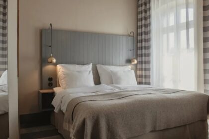 Bright Nordic hotel room at Home Hotel