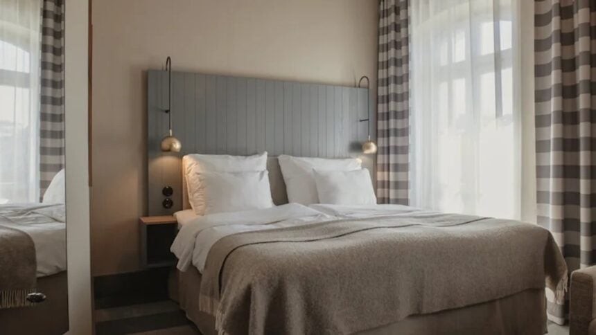Bright Nordic hotel room at Home Hotel