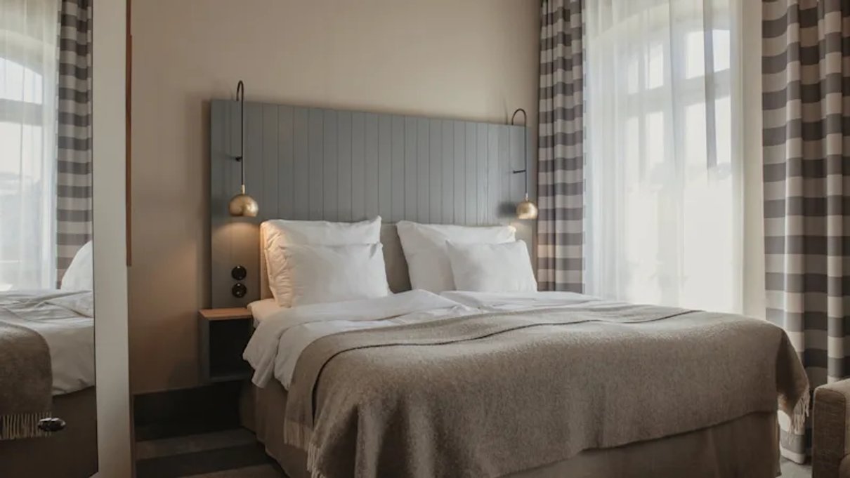 Bright Nordic hotel room at Home Hotel