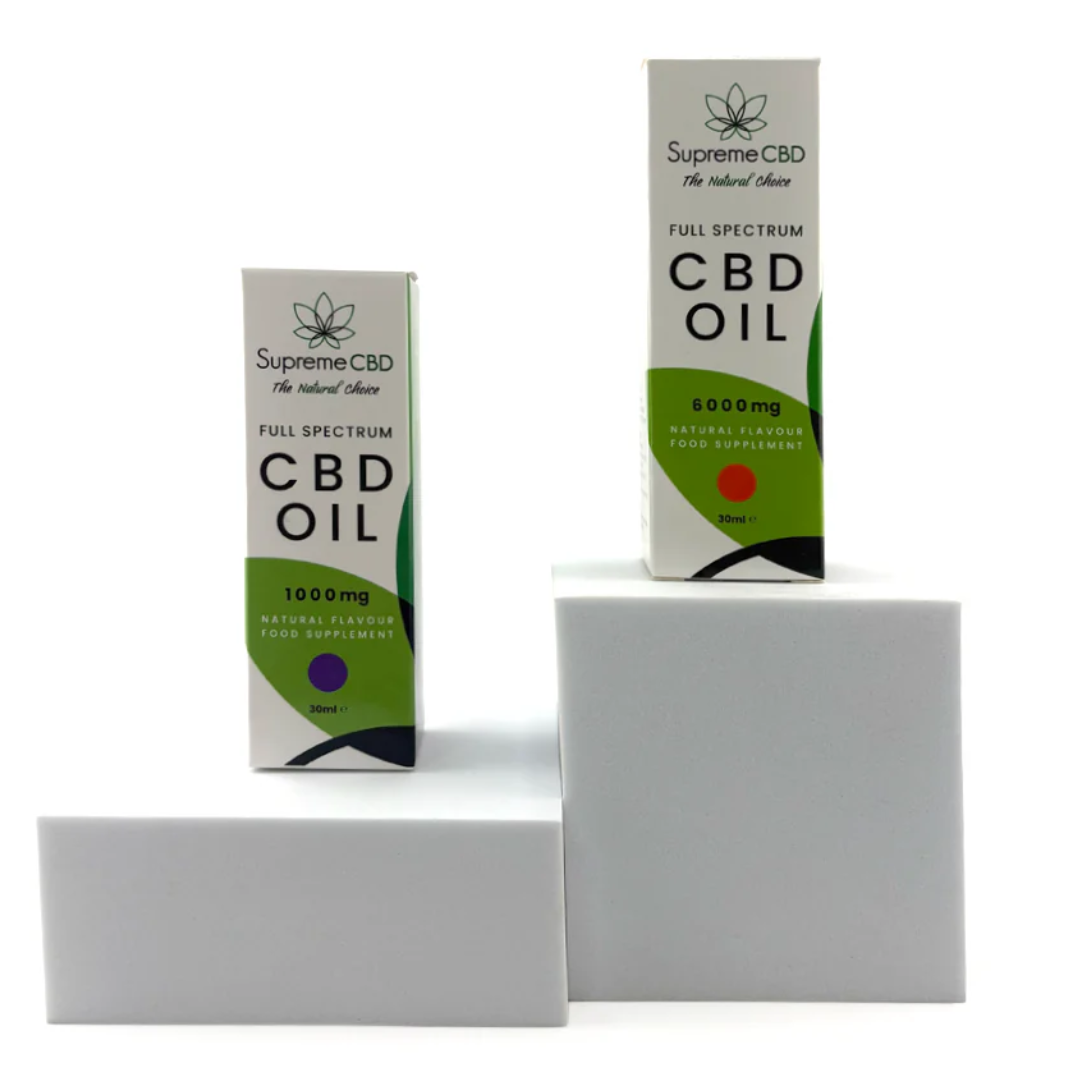 SupremeCBD Day and Night CBD Oil Bundle with two bottles