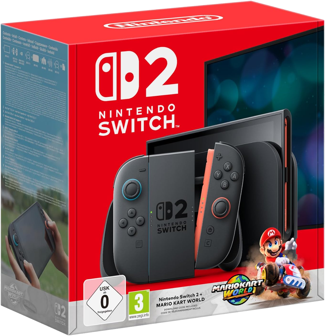 Nintendo Switch 2 and Mario Kart World bundle box from The Game Collection