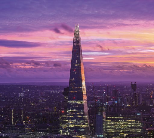 The Shard at sunset