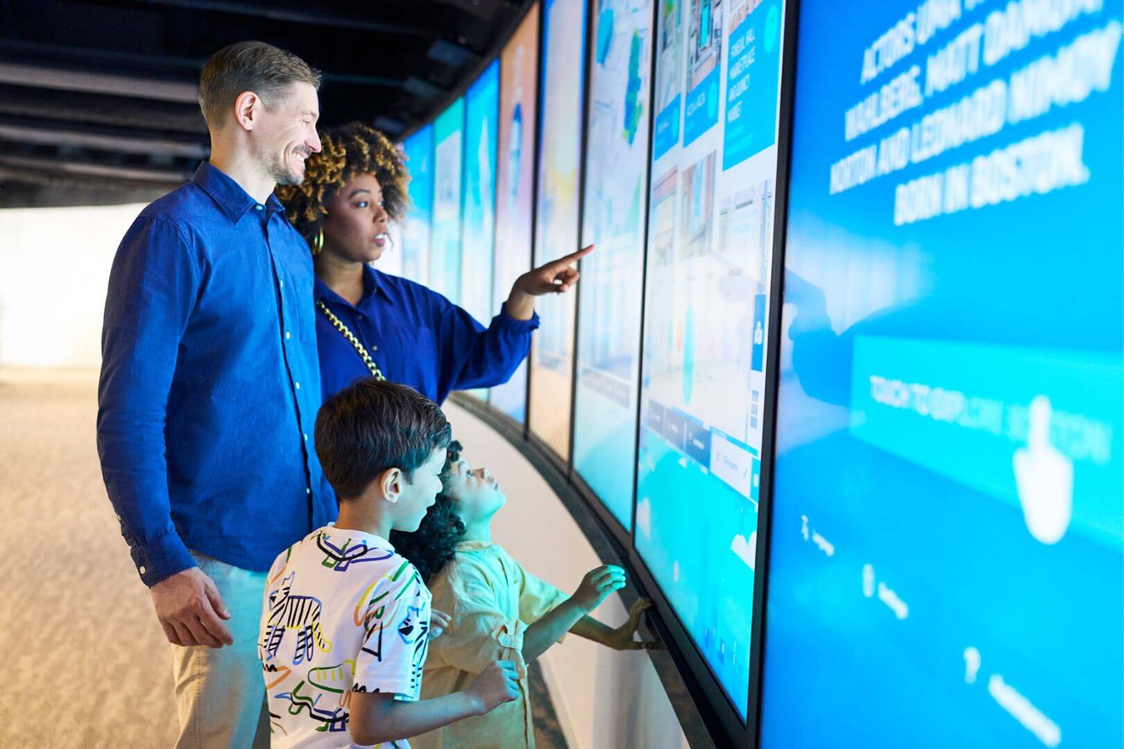 Explore Boston interactive itinerary exhibit