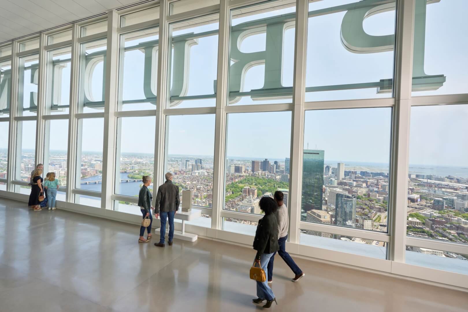 Indoor skyline viewing gallery at View Boston