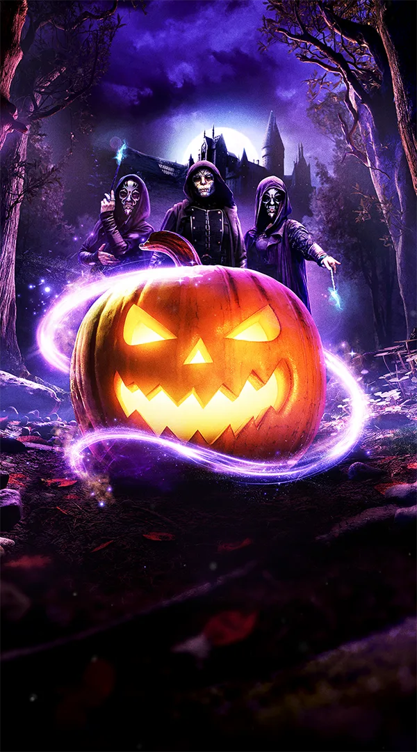 Dark Arts Halloween seasonal event visual at Warner Bros. Studio Tour Tokyo