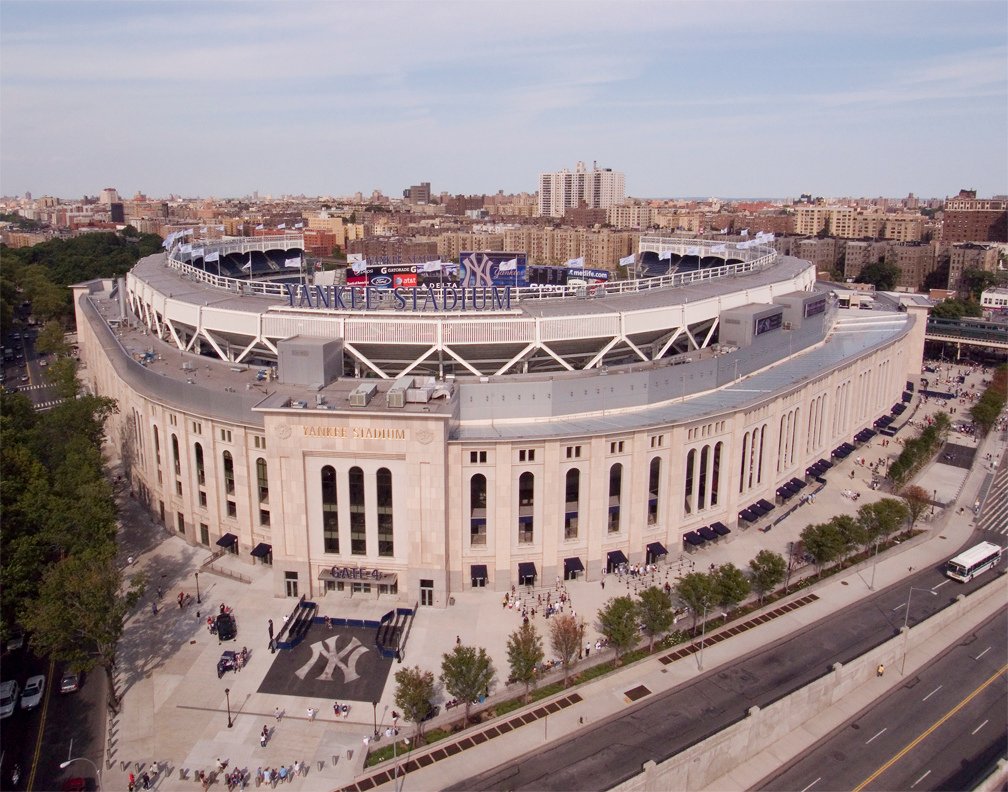 Yankee Stadium exterior and entrance plaza
