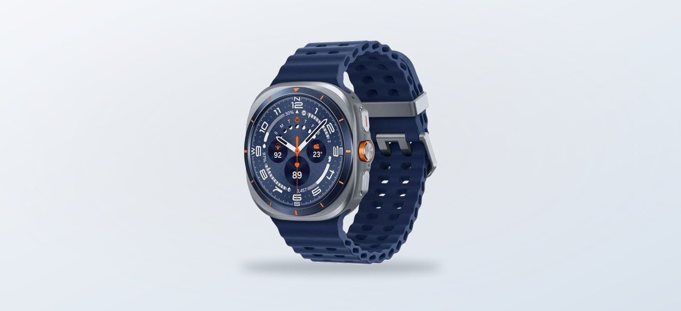Samsung Galaxy Watch Ultra smartwatch in titanium blue