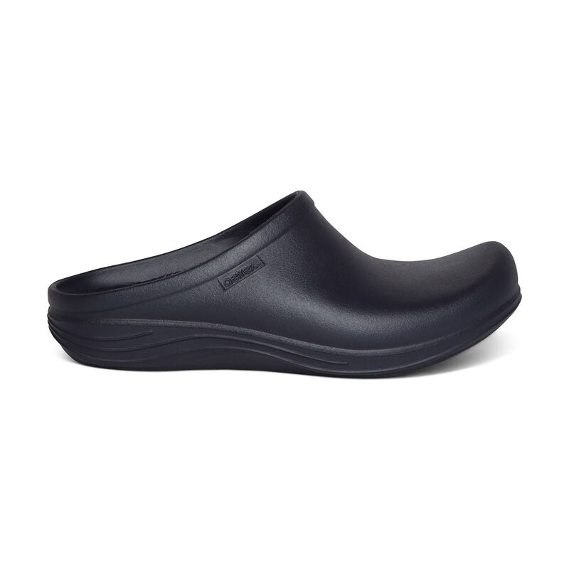Navy Aetrex Bondi orthotic clog
