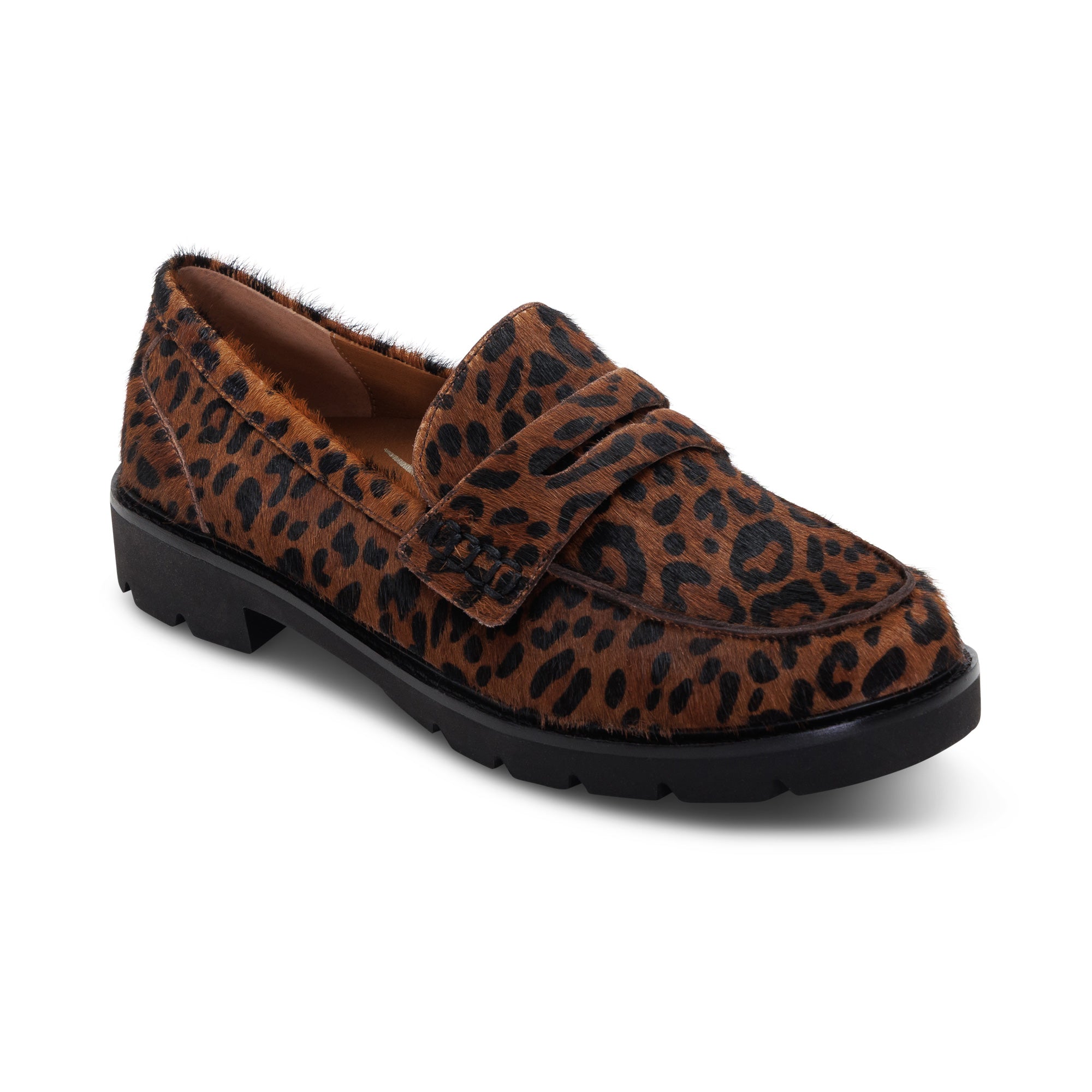 Aetrex Collette leopard arch support loafer